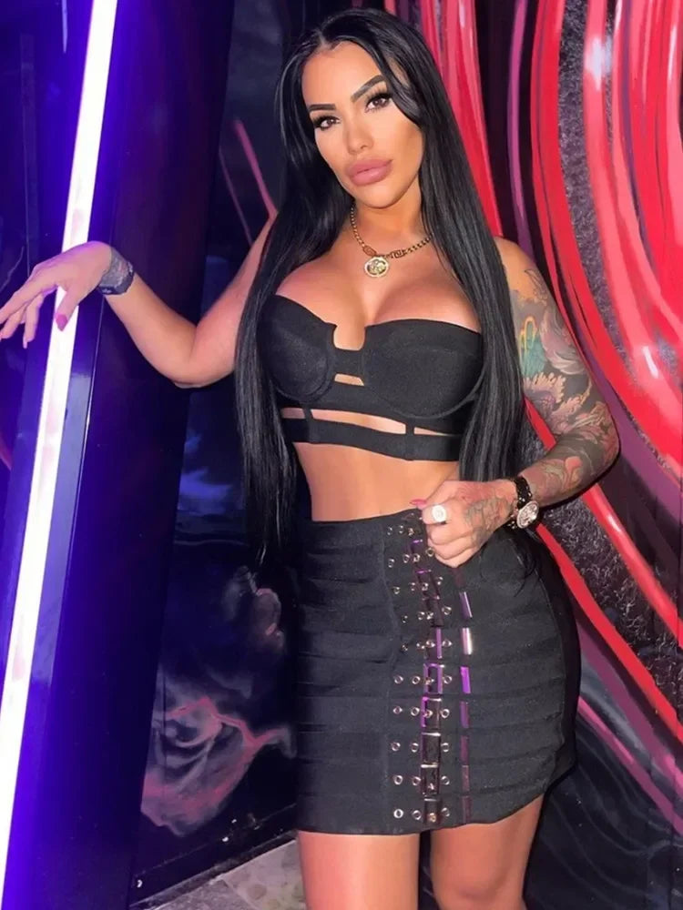 Vegas Bodycon Skirt Set Luxlife Brands