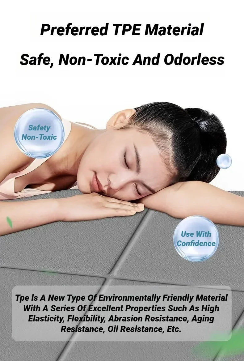 Non Slip Foldable Yoga Mat Eco Friendly