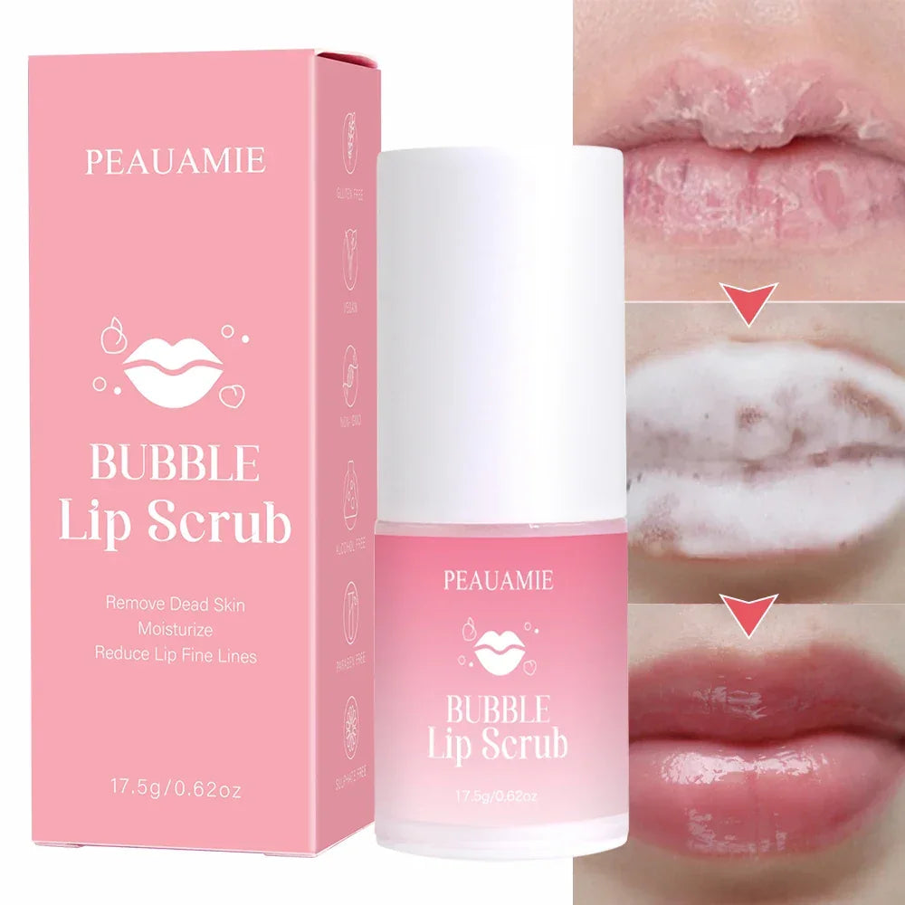 Bubble Lip Scrub Cream Exfoliating Moisturizing Remove Dead Skin Lighten Lip Lines Dark Lips Soothing Lip Care