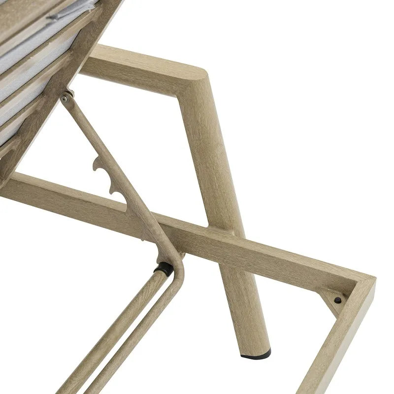 Aluminum Natural Fabric Sun Lounger  Swimming Pool Outdoor Furniture Garden Set Terrace Hotel Beach Sling Chair Outdoor Living