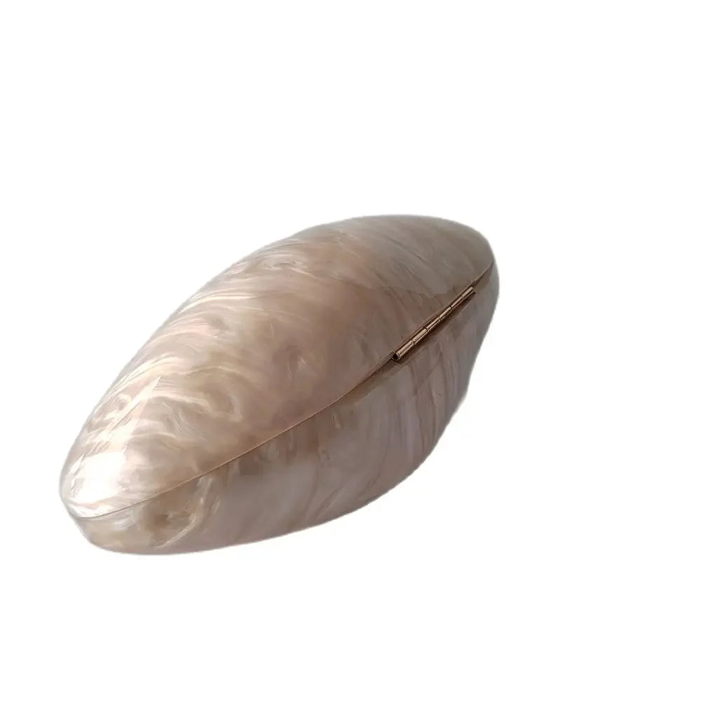 Pearl Acrylic Shell Clutch LUXLIFE BRANDS