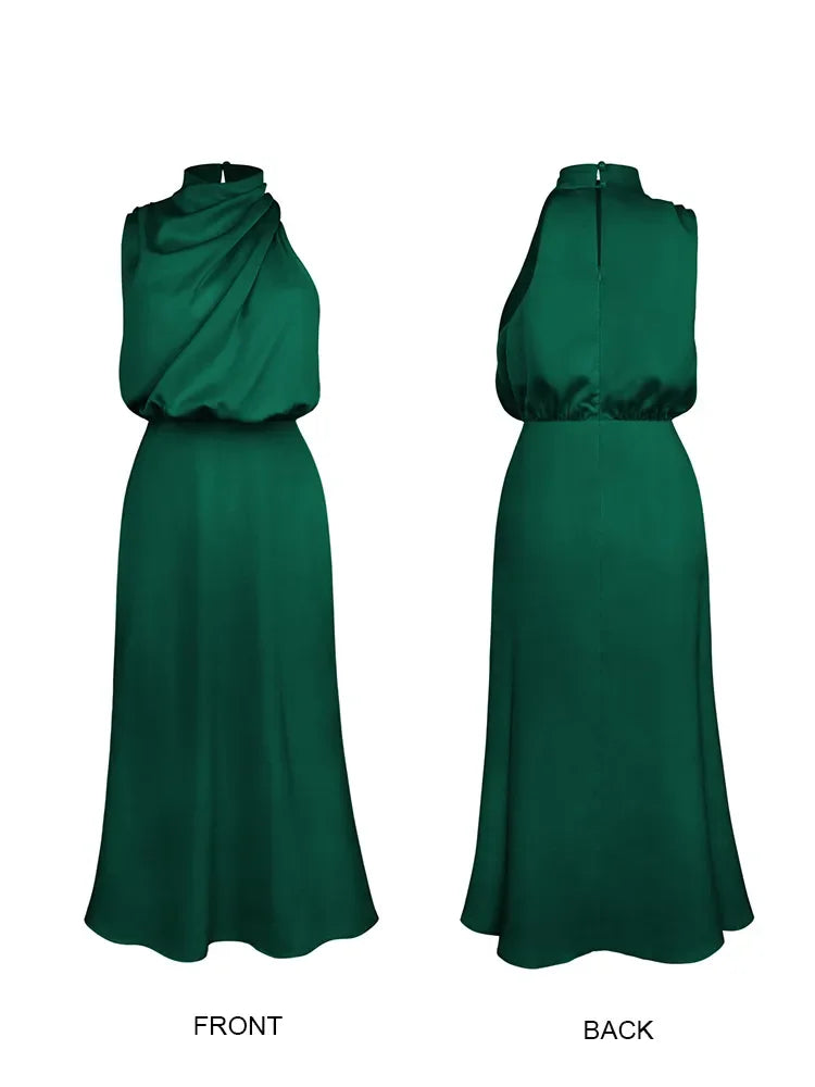 Mona Satin Evening Dress LUXLIFE BRANDS