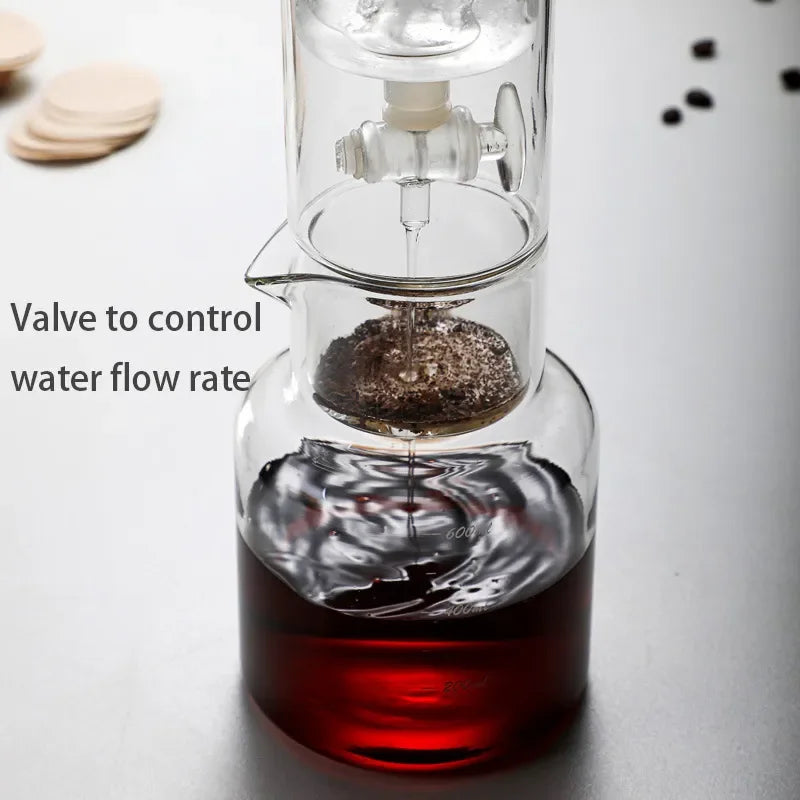 Swabue Cold Brew Coffee Pot Set Drip Filter Ecocoffee Iced Tools Barista Hand-made Glass Coffee Maker Household Pour over Kettle LUXLIFE BRANDS
