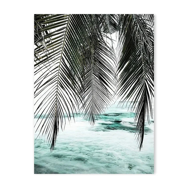 Sea Beach Posters Wall Art Canvas Painting Whale Starfish Coconut Shell Summer Seaside Scenery Pictures Nordic Room Home Decor