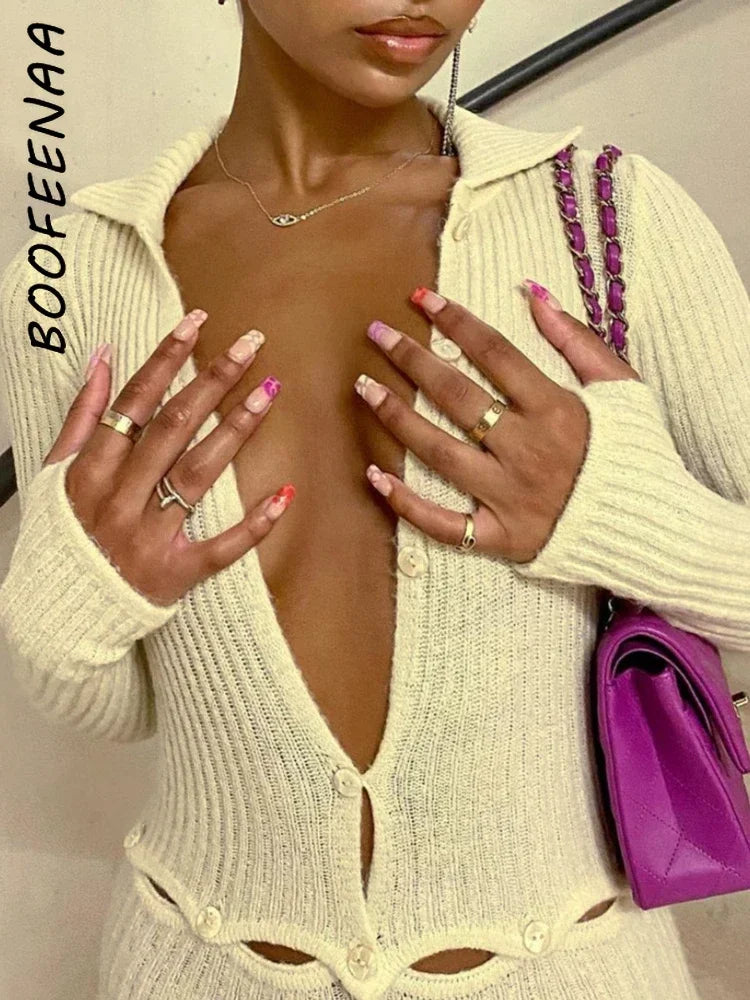 Sunday Comfy Ribbed White Long Sleeve Jumpsuit LUXLIFE BRANDS