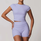 Hearuisavy 2-Piece Yoga Sets Sports Suit Women Fitness Tracksuit Running Workout Shirt Yoga Clothing Quick-Drying Gym Set Women Luxlife Brands