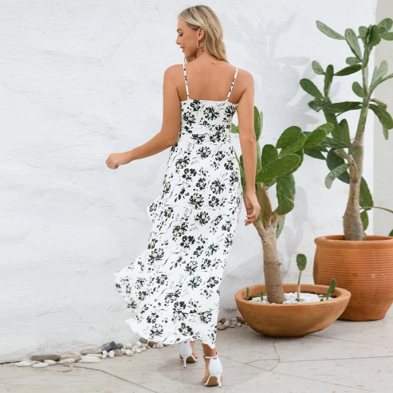 2024 Woman Long Dresses Summer Outdoor Cover-Ups Open Back V Neck Clothing New Beach Push Up High Waisted Bathing Suits Swimwear LUXLIFE BRANDS