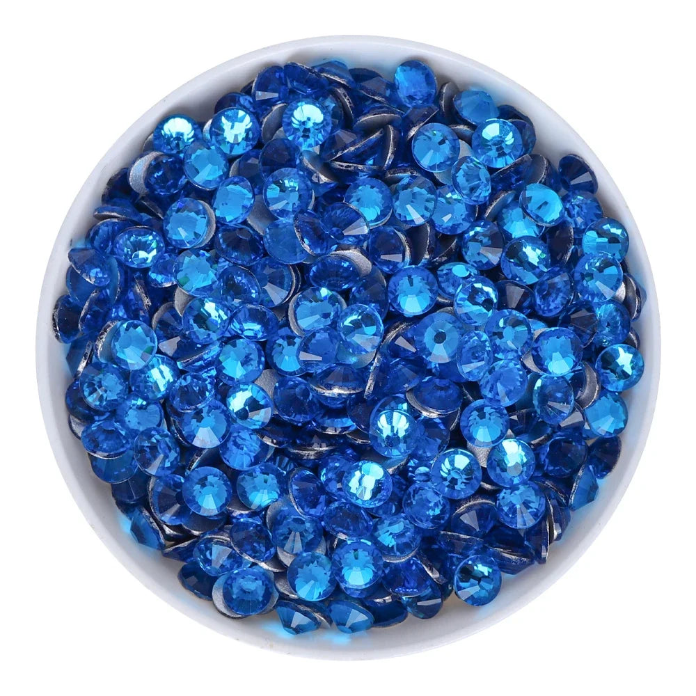 SS3-SS60 Blue Series Non-Hotfix High Quality Glass Flatback Rhinestones