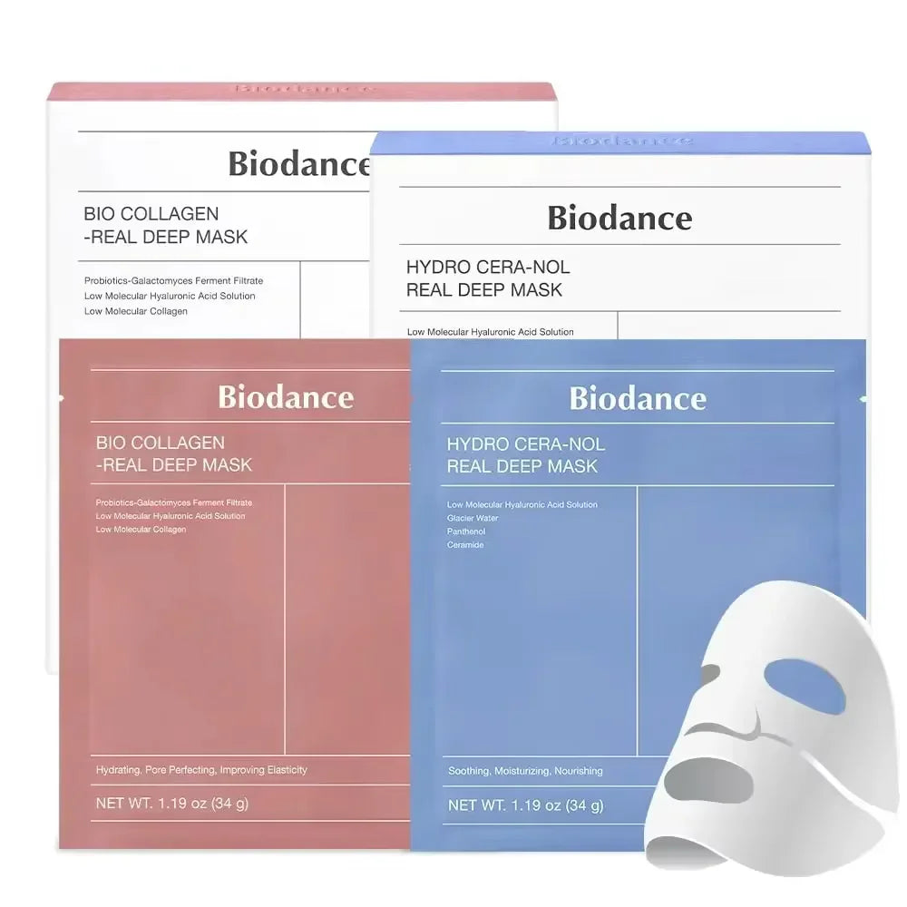 Bio-Collagen Mask 4pc set & Hydro Cera-nol Mask 4pc set