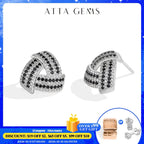 Attagems DVVS Moissanite Diamond Triangle Stud Earring For Women 925 Sterling Silver 18K Gold Plated Birthday Gift Party Jewelry Luxlife Brands