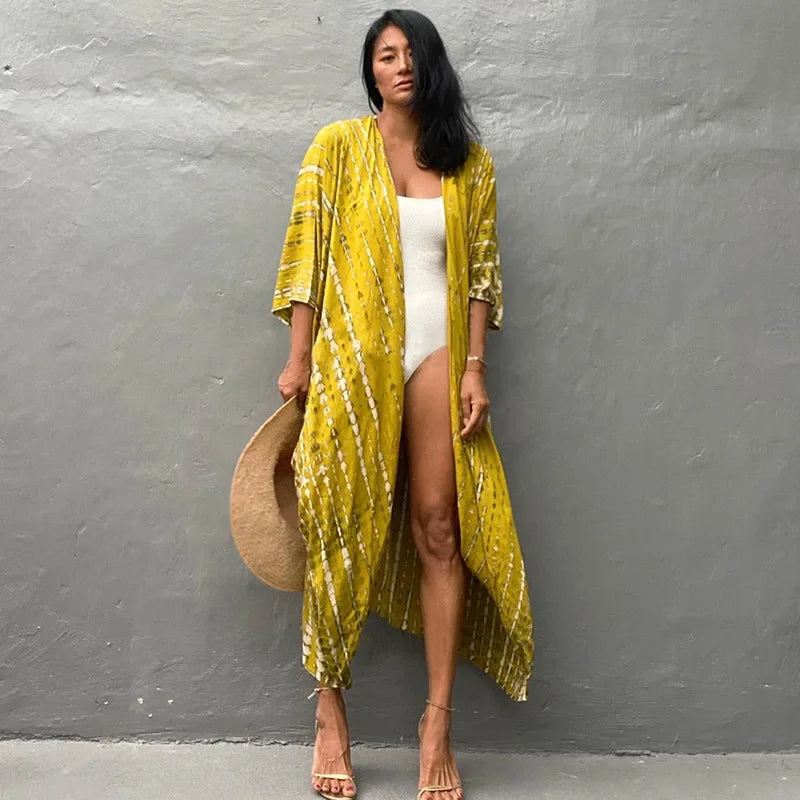 Tie Dye Kimono Summer Dress Luxlife Brands