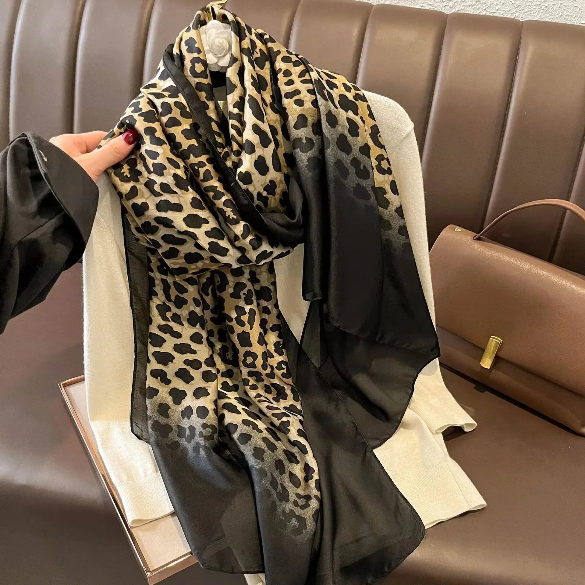 180*90cm Luxury Brand Spring Summer Autumn Women Clothing New Fashion Color matching printed silk scarf lady popular turba