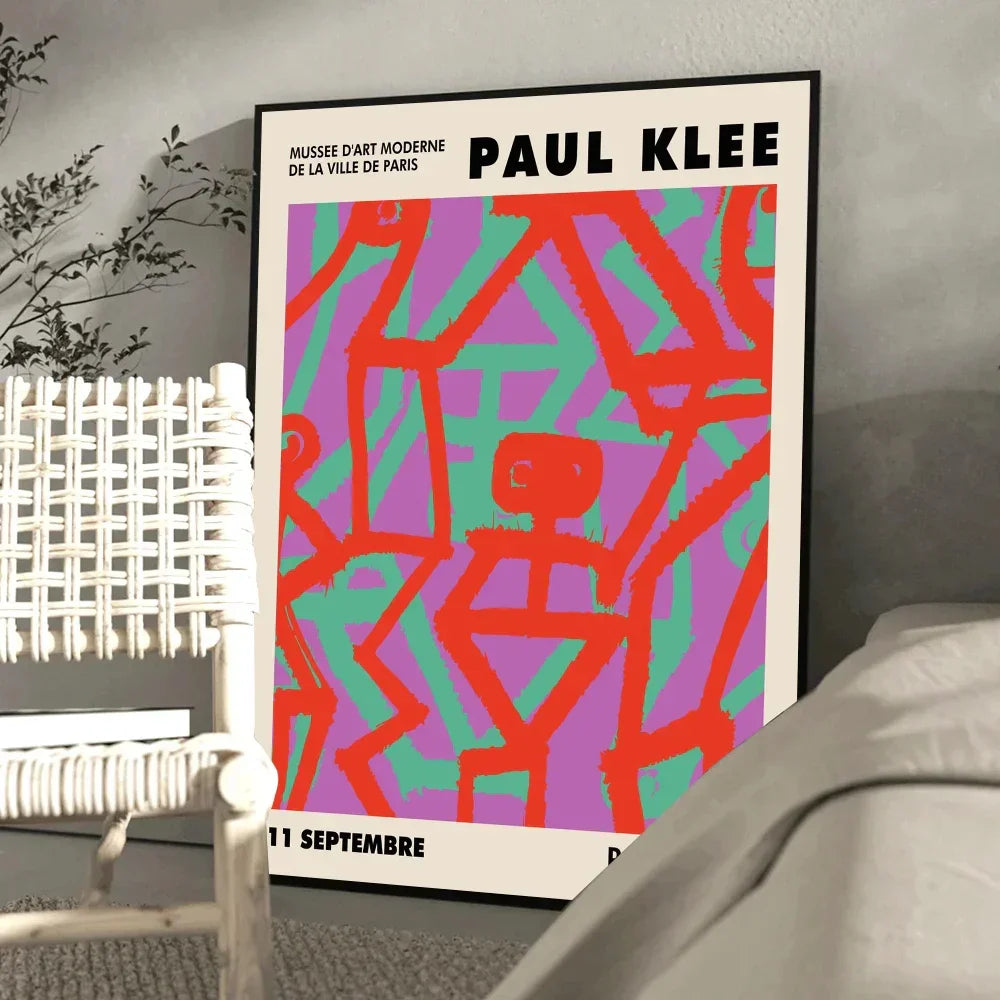 1PC Paul Klee Abstract Painting Artwork Poster Paper Print Home Living Room Bedroom Entrance Bar Restaurant Cafe Art Painting