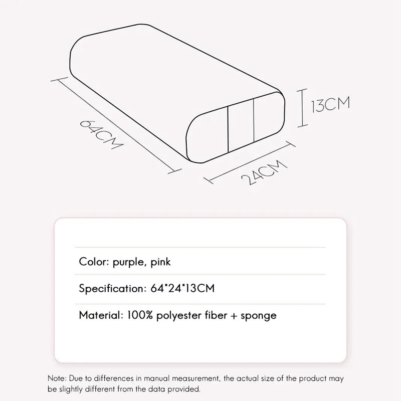 Yoga Pillow Soft Washable Polyester Rectangular Portable Yoga Bolster Sleep Pillow Yoga Fitness Supplies LUXLIFE BRANDS