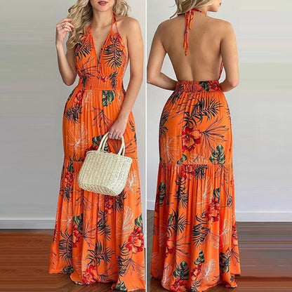 Bohemia Floral Halter Beach Sundress