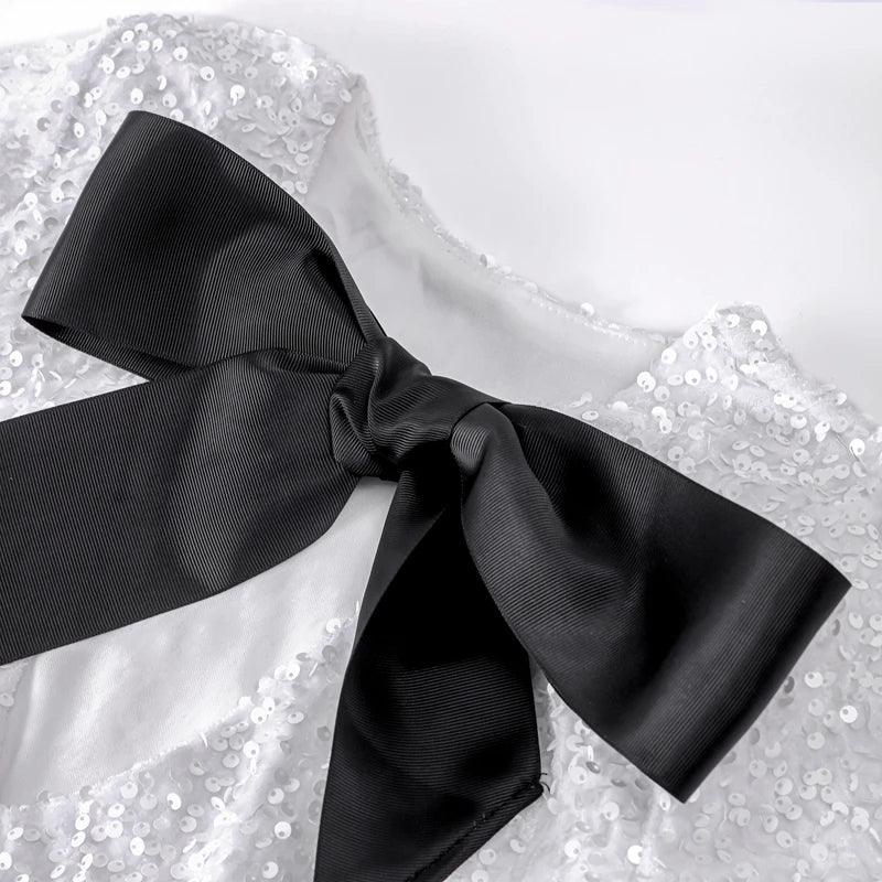 Diorra Flare Sleeve Backless Mini Dress LUXLIFE BRANDS