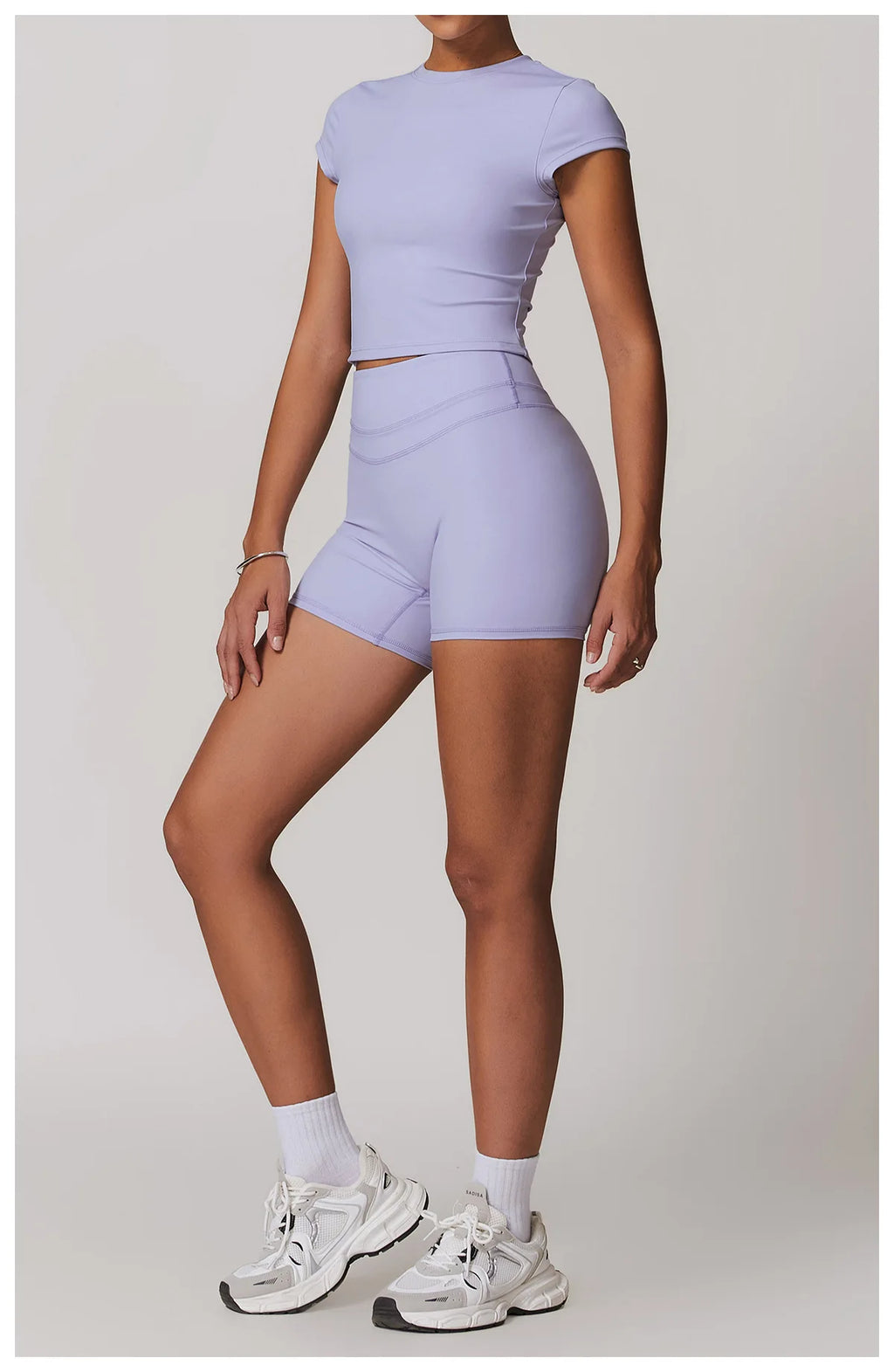 Hearuisavy 2-Piece Yoga Sets Sports Suit Women Fitness Tracksuit Running Workout Shirt Yoga Clothing Quick-Drying Gym Set Women