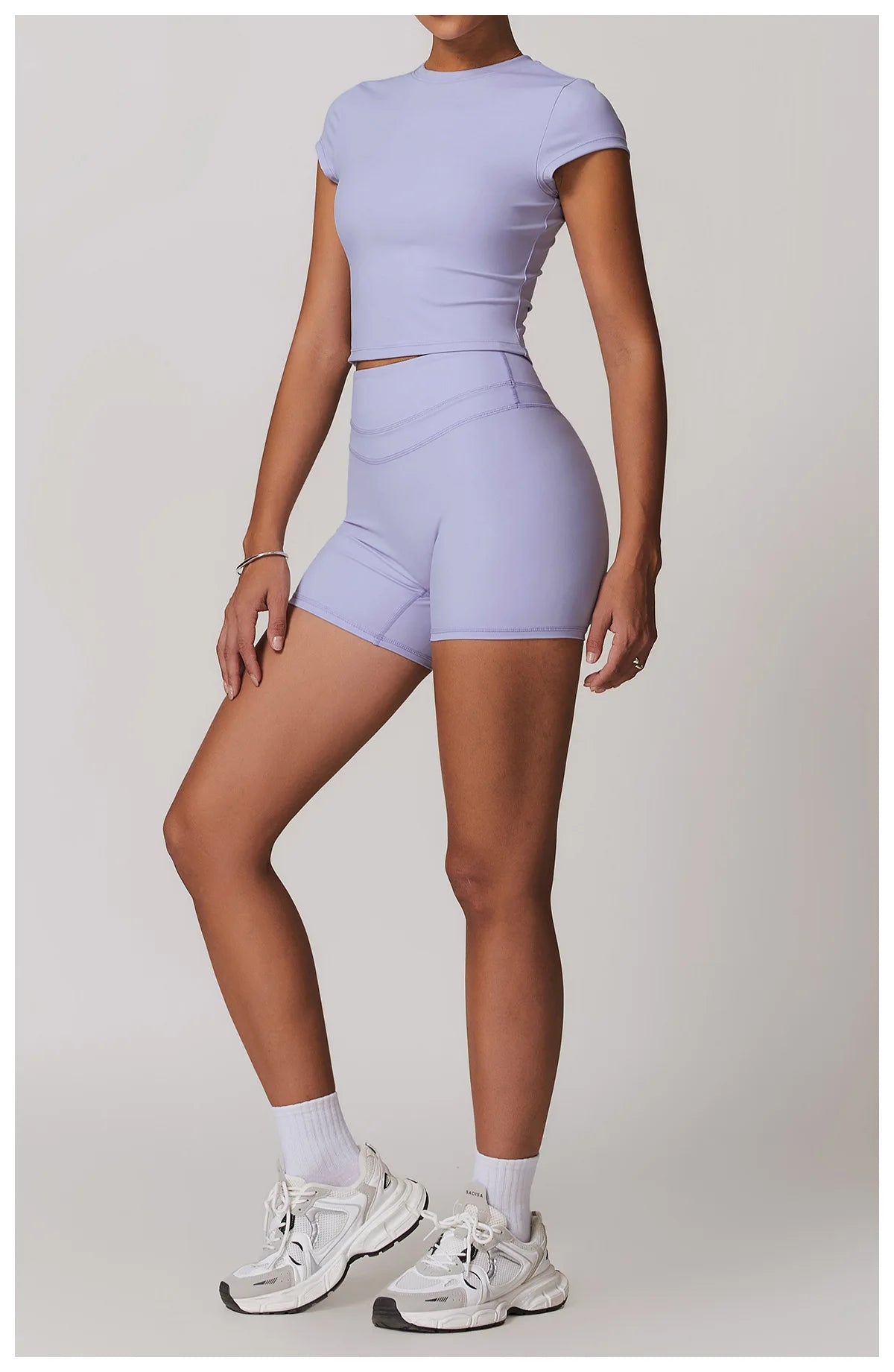 Hearuisavy 2-Piece Yoga Sets Sports Suit Women Fitness Tracksuit Running Workout Shirt Yoga Clothing Quick-Drying Gym Set Women