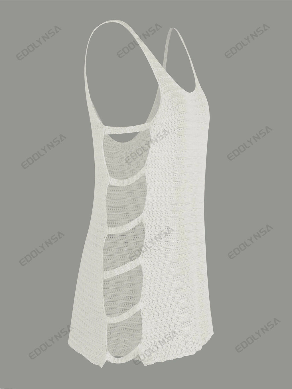 Women's Sexy U Neck Sleeveless Knit Horizontal Stripes Side Cut Out Beach Mini Dress 2025 Summer Beachwear Swimsuit Cover Up K90 Luxlife Brands