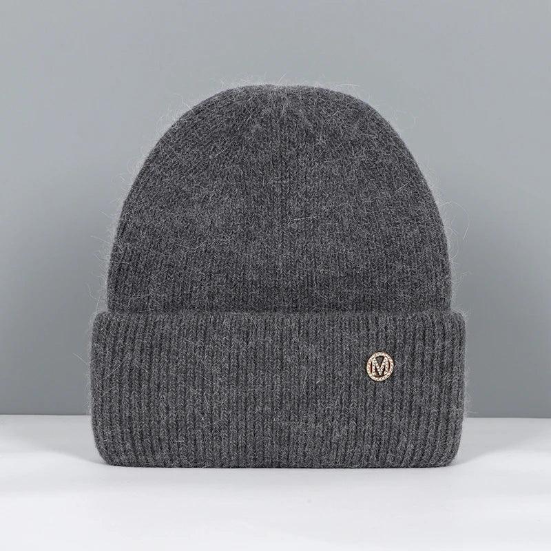 Women Winter Hat Real Rabbit Fur Winter Hats For Women Fashion Warm Beanie Hats Women Solid Adult Cover Head Cap Luxlife Brands