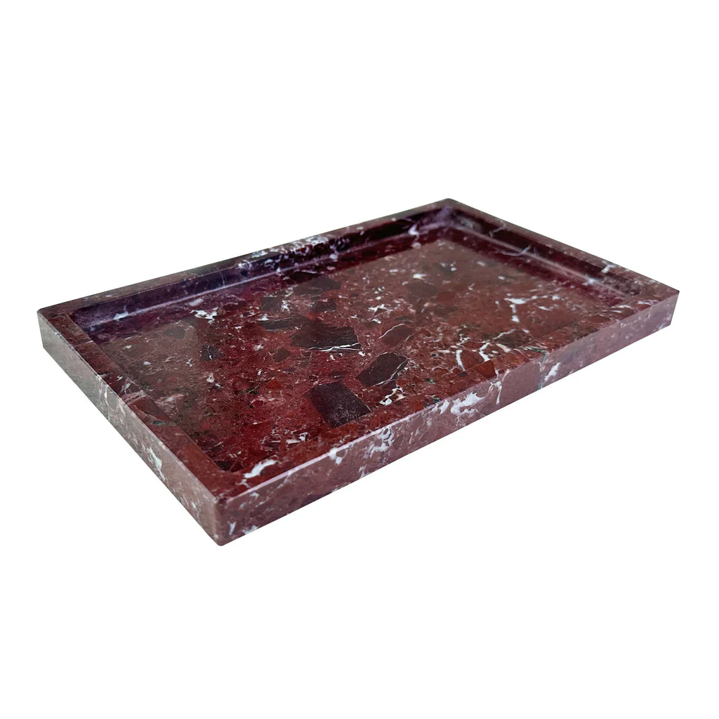 Calacatta Viola Marble Vanity Tray, 10x6in