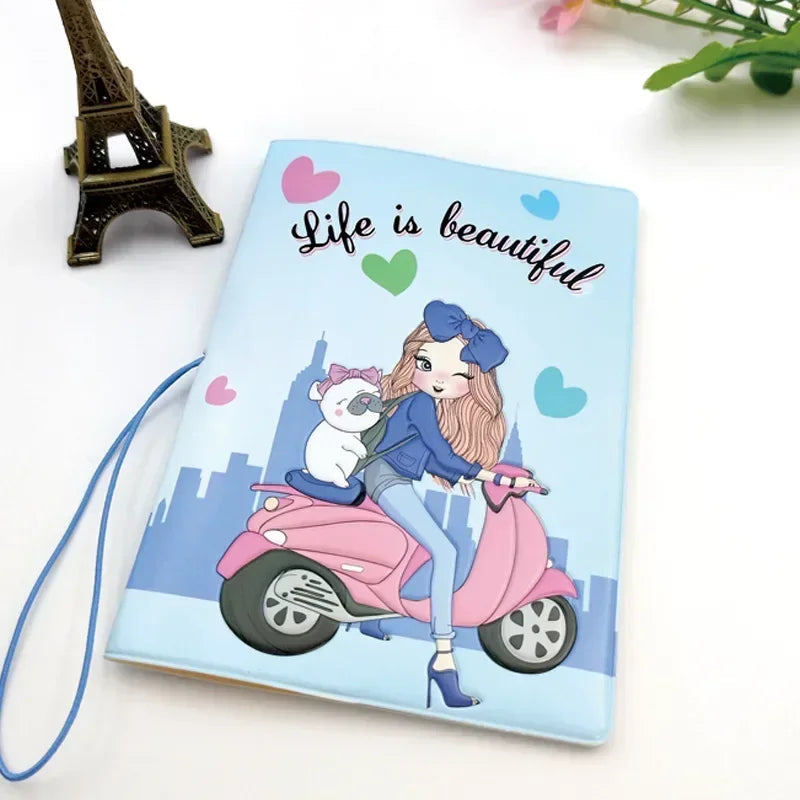 Travel Passport Holder Case Card ID Holders Wallet Bags Passport Cover Cartoon Women PU Leather Luxlife Brands