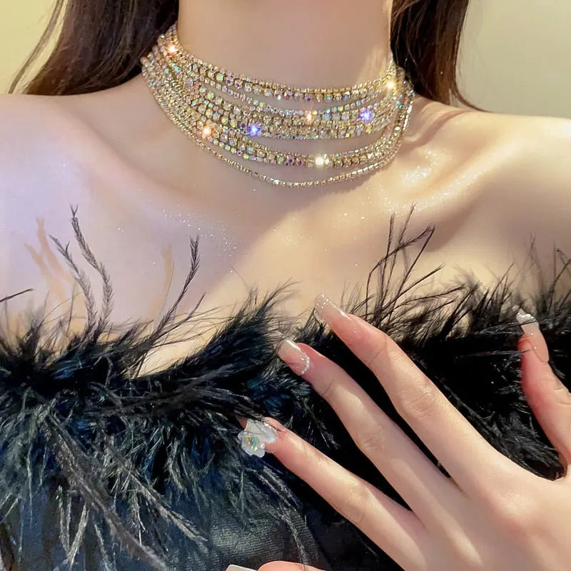 Luxury Crystal Choker Necklace