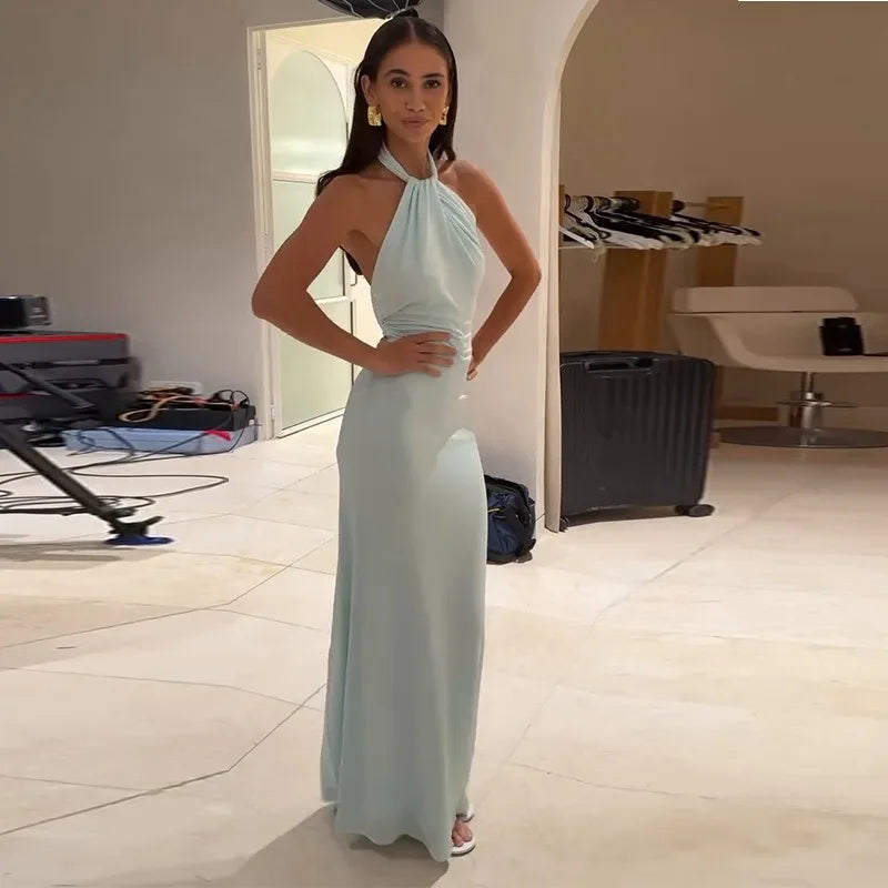 Elegant Women Folds Party Cocktail Dress Sexy Luxurious Off Shoulder Guest Host Evening Robe Celebrity Ceremoney Birthday Gown Luxlife Brands