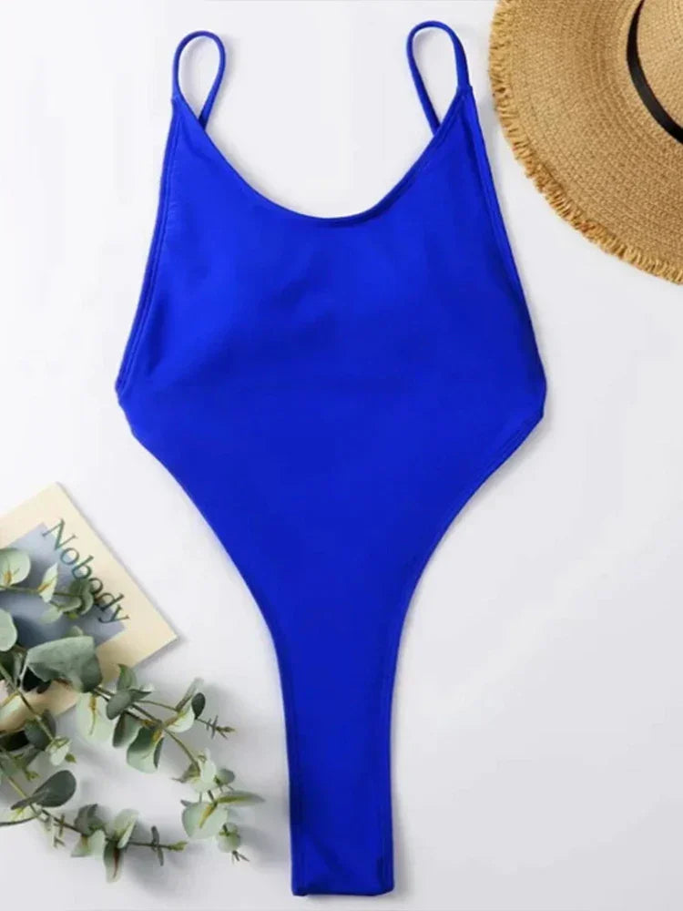 Women Sexy Straps Open Back Tank Bodysuit Off-shoulder Body-shapping Skinny Fashion Solid Femme Bottoming 1Pcs Jumpsuit Clubwear