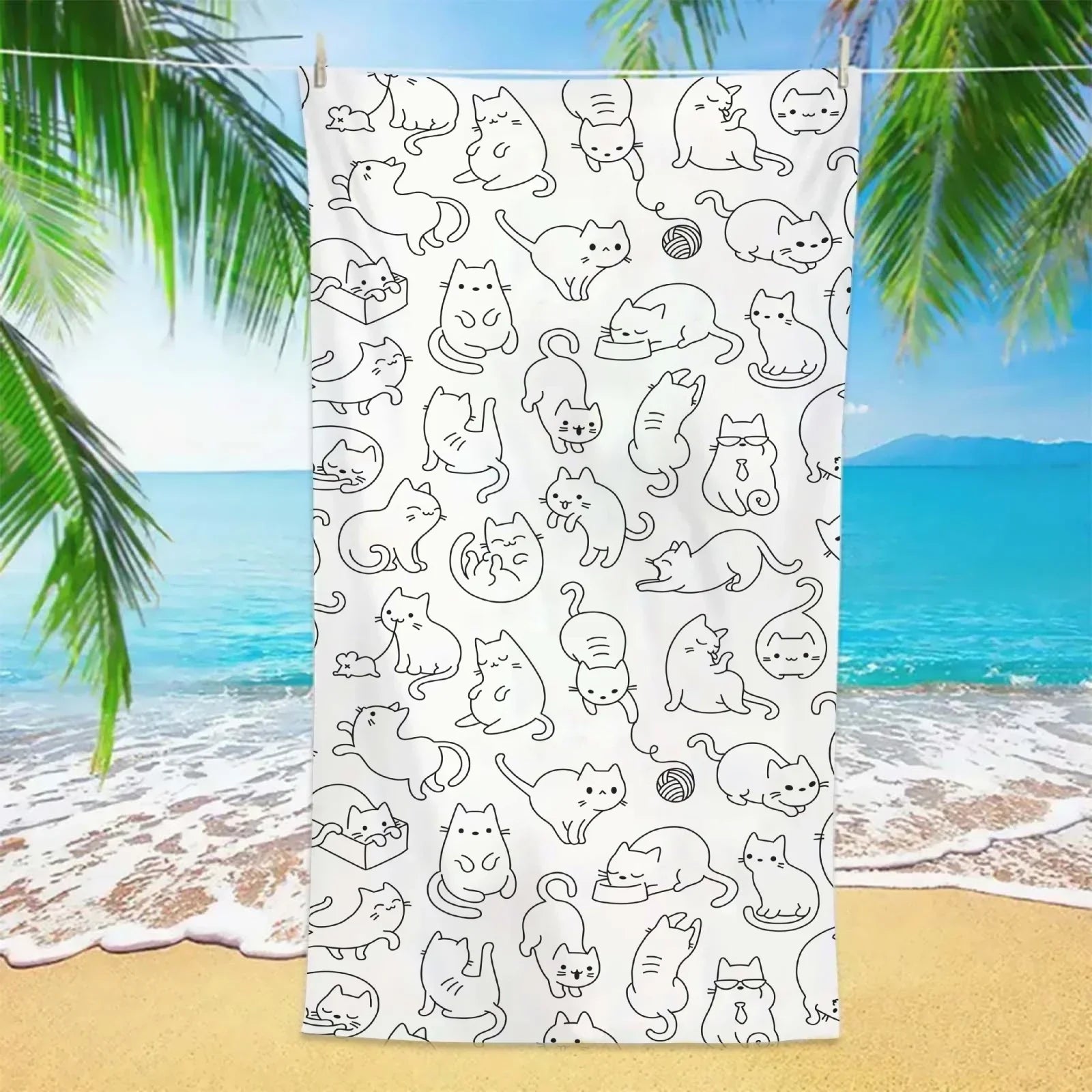 Soft Microfiber Cartoon Beach Towel