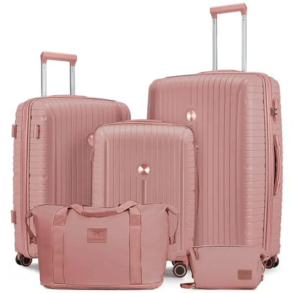 Hard Shell Luggage Sets with Duffel Bag and Toiletry Bag, TSA Lock