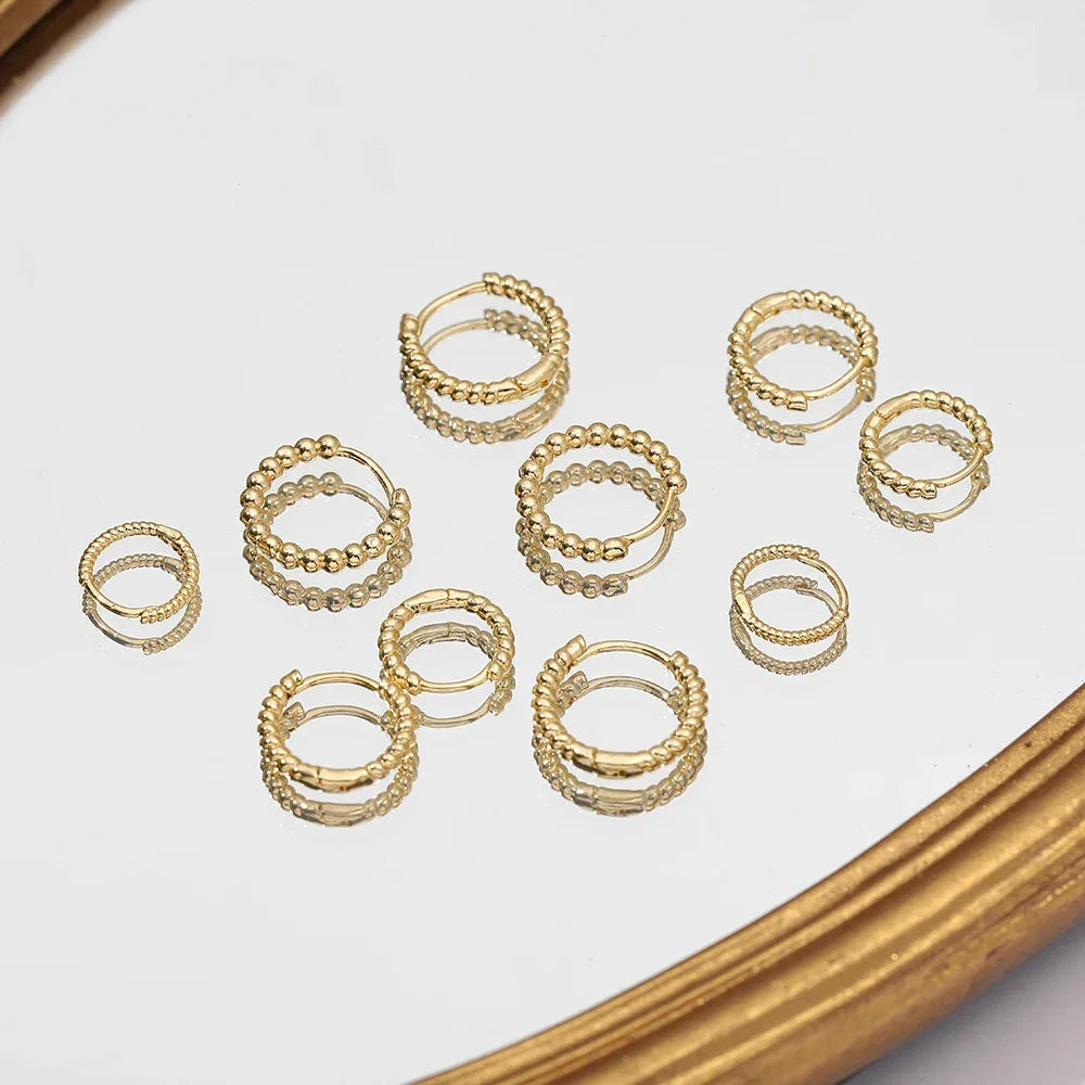 Gold Color Stainless Steel Hoop Earrings for Women Small Simple Round Circle Huggies Ear Rings Steampunk Accessories LUXLIFE BRANDS