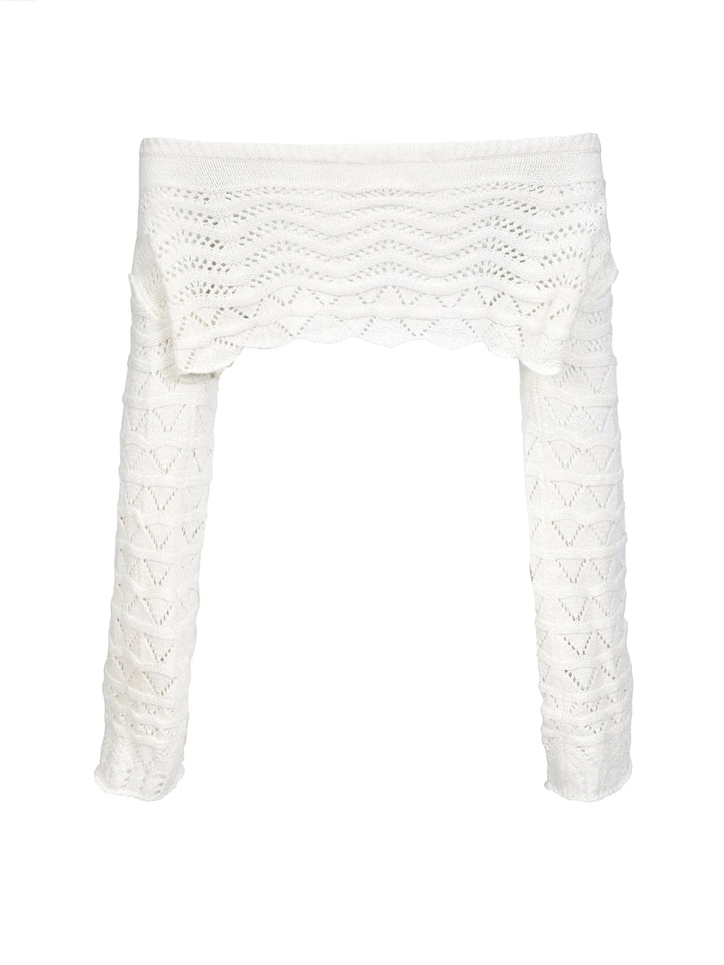 Sexy Knit One-neck Long Sleeve Short Top Drawstring Half Skirt Beach Two-piece 2025 Women Summer Swimsuit Cover Up Chic Set K172 Luxlife Brands