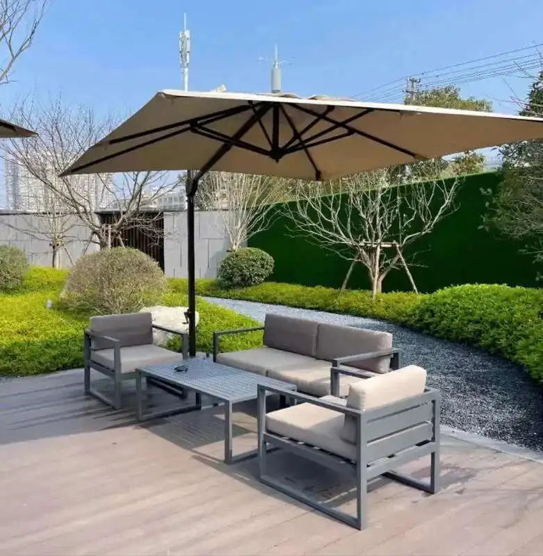 Aluminum Alloy Garden Sofas Waterproof Sunscreen Outdoor Furniture Home Courtyard Balcony Garden Sofa Coffee Table Combination L