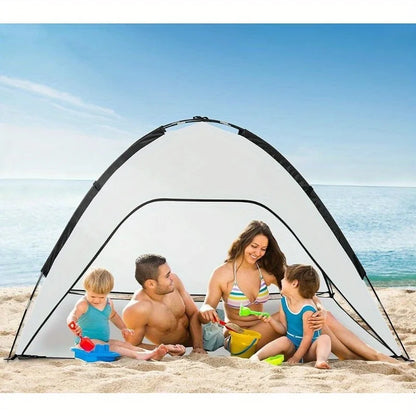 Pop Up 1-4 Person Beach Tent Sun/Water/Heat Resistant Outdoor Canopy Shelter