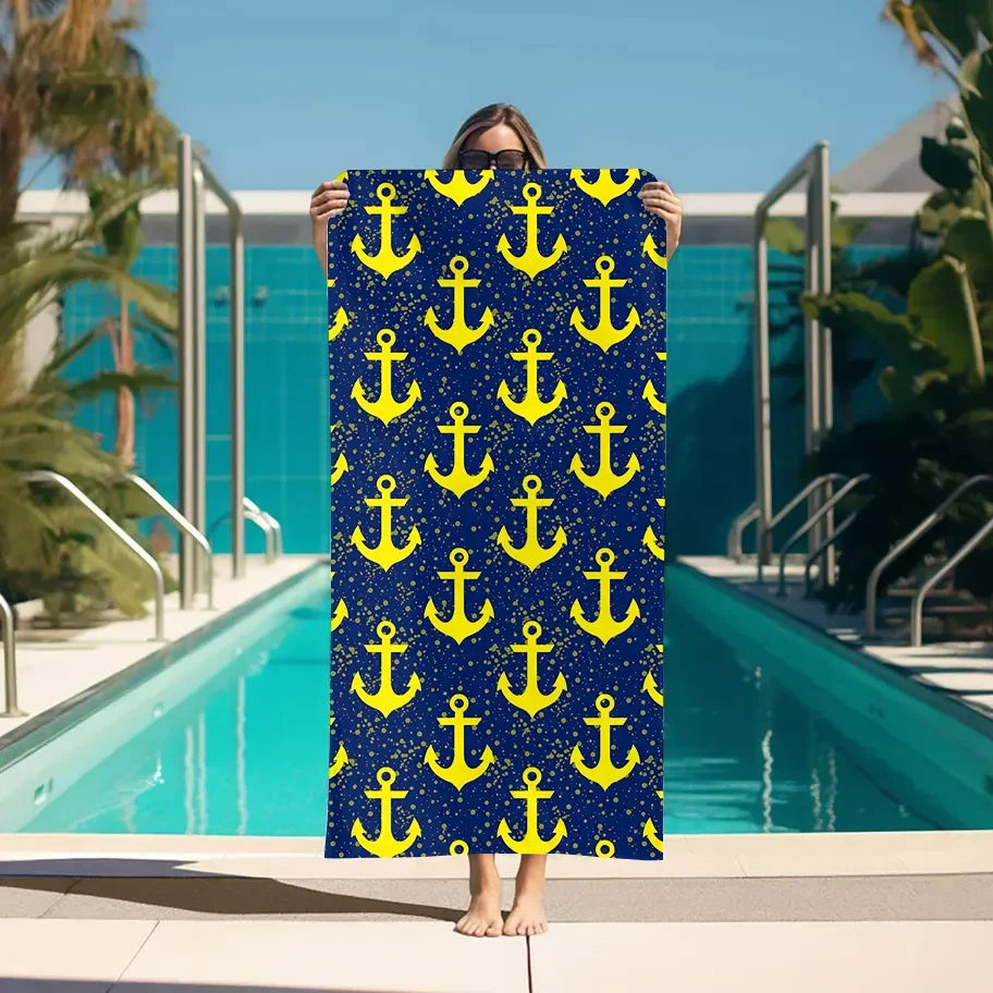 Oversized Anchor Quick Dry Towel
