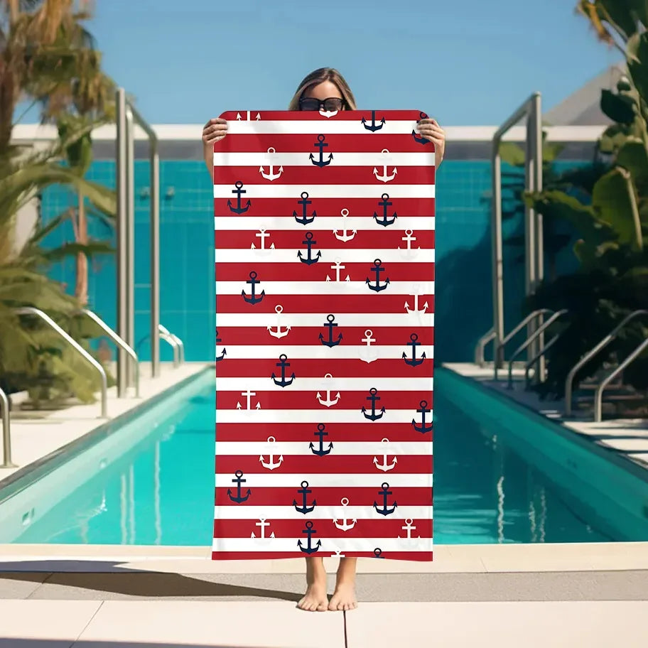 Oversized Anchor Quick Dry Towel