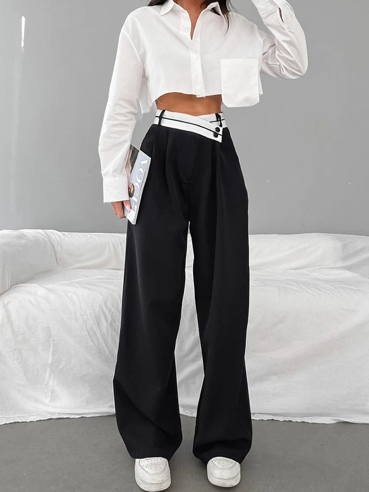 2023 Summer Spring Women Wig Leg Oversized Harem Pants Trousers Streetwear High Waist Loose Fit Baggy Pants Cargo