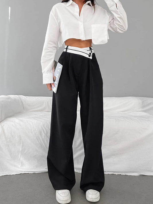 2023 Summer Spring Women Wig Leg Oversized Harem Pants Trousers Streetwear High Waist Loose Fit Baggy Pants Cargo