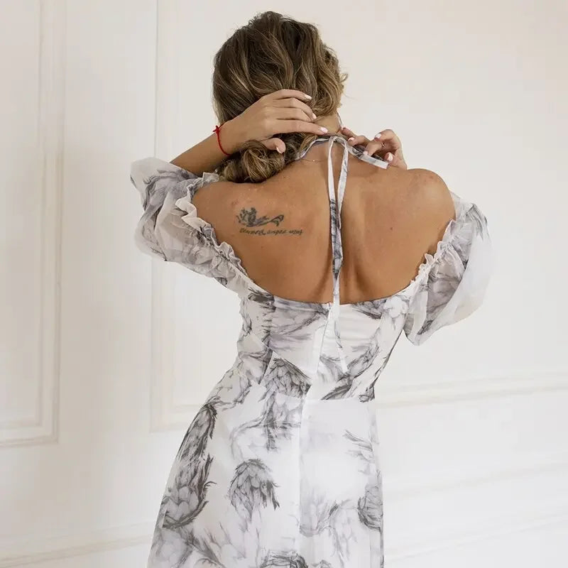 Chiffon Floral Summer Party Dress