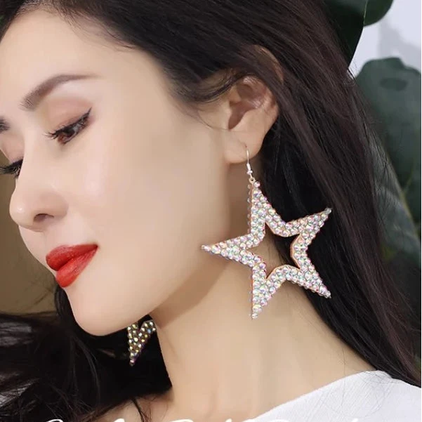 Star Rhinestone Earrings