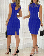 Women Party Dress Geometric Print Sleeveless 2024 Y2k High Waist Dress Summer Vestidos Bandage Party Bodycon Dresses Sexy Luxlife Brands