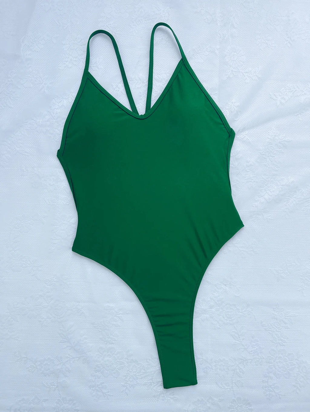 Sexy One Piece Swimsuit Women Ring Linked Bathing Suit String Bandage Swimwear Cut Out Monokini Summer Beach Swim Suit Bather