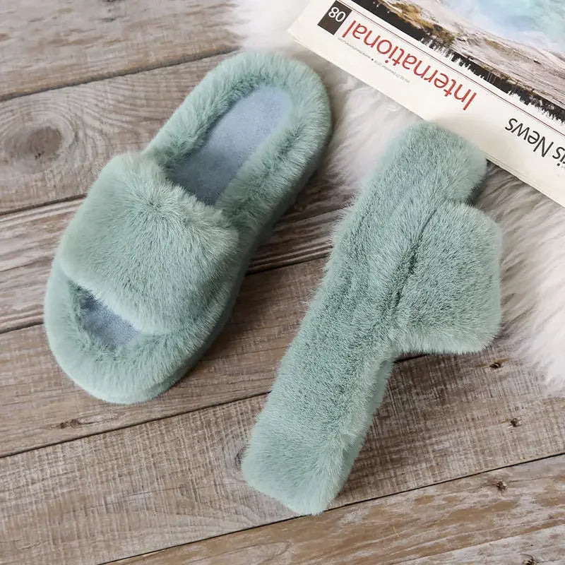 Platform Cozy Plush Slippers LUXLIFE BRANDS