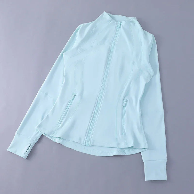 Women's Slim Fit Yoga Zip Top Luxlife Brands