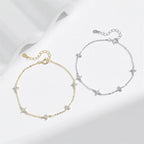2024 New Crystal Flower Stainless Steel Bracelet Women Fashion Personality Korean Bracelet Jewelry Accessories Anniversary Gift Luxlife Brands