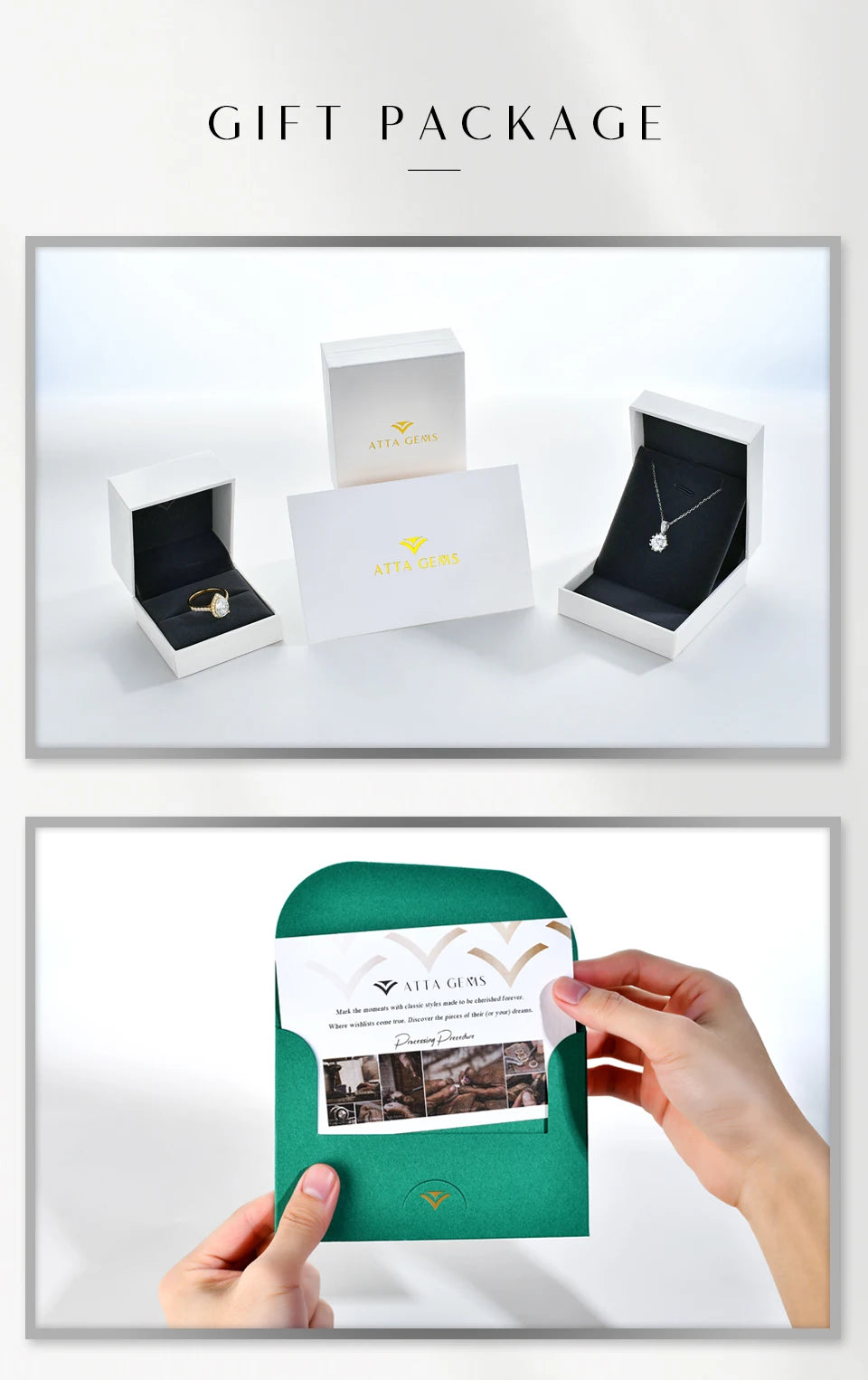 ATTAGEMS Moissanite Diamond Rings Jewelry Women Engagement Ring 925 Sterling Silver Jewelry Wedding Moissanite Band Ring