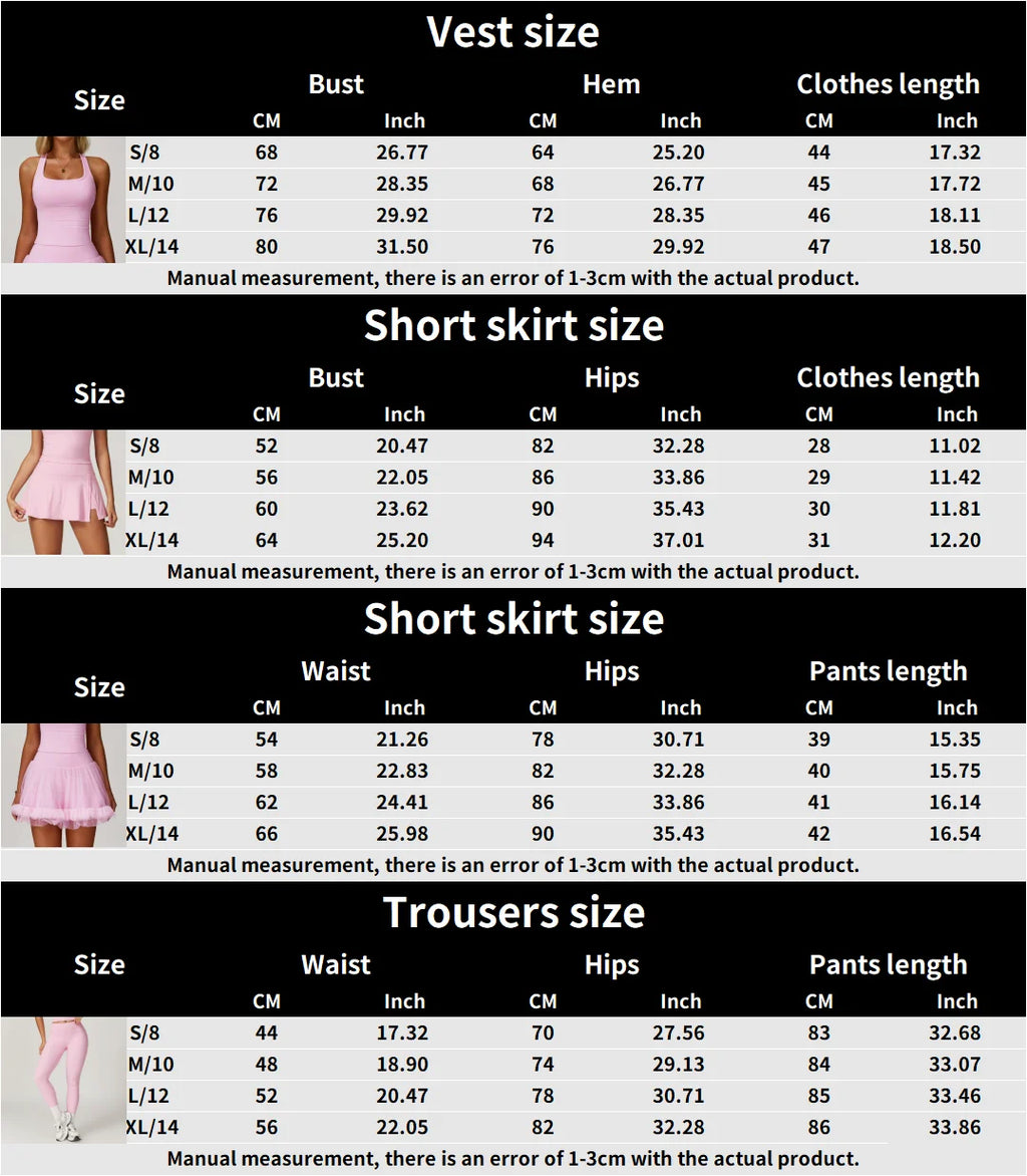 2 Pieces Yoga Suit Naked Feel Gym Set Women Sportswear Workout Clothes High Waist Yoga Short Skirt Fitness Leggings Sports Bra