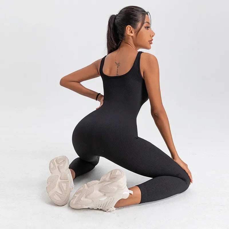 LUX Ribbed Contour Yoga Jumpsuit LUXLIFE BRANDS