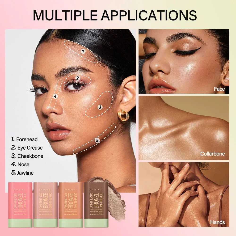 Bronzer Shading Stick Makeup Contour Sticks Peach Highlighter for Face Blush Blush Body Glitter Cosmetics Blusher Korean Powder